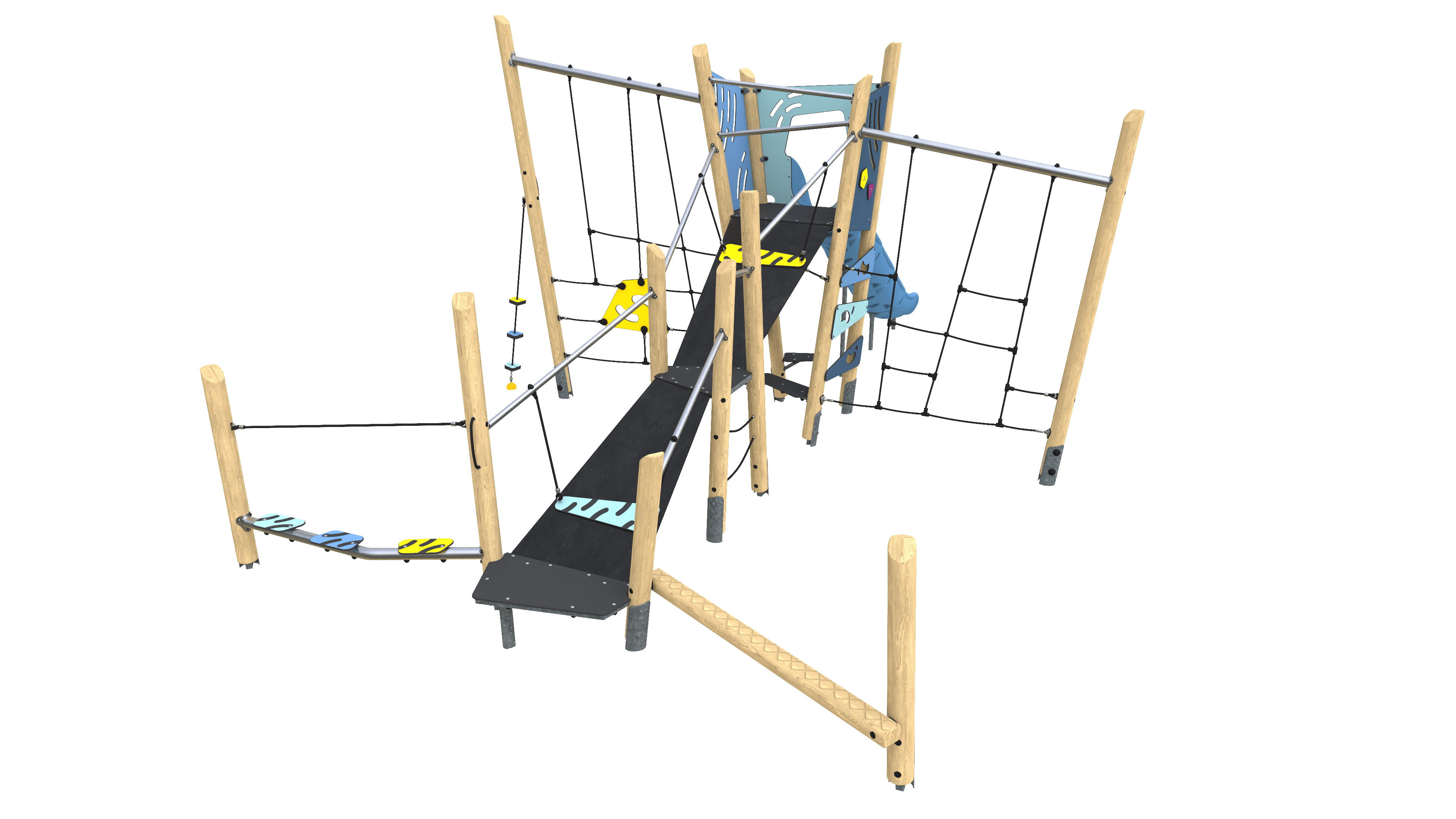 FUSE 1.9m Play System 2-Blue-Plastic Slide-02