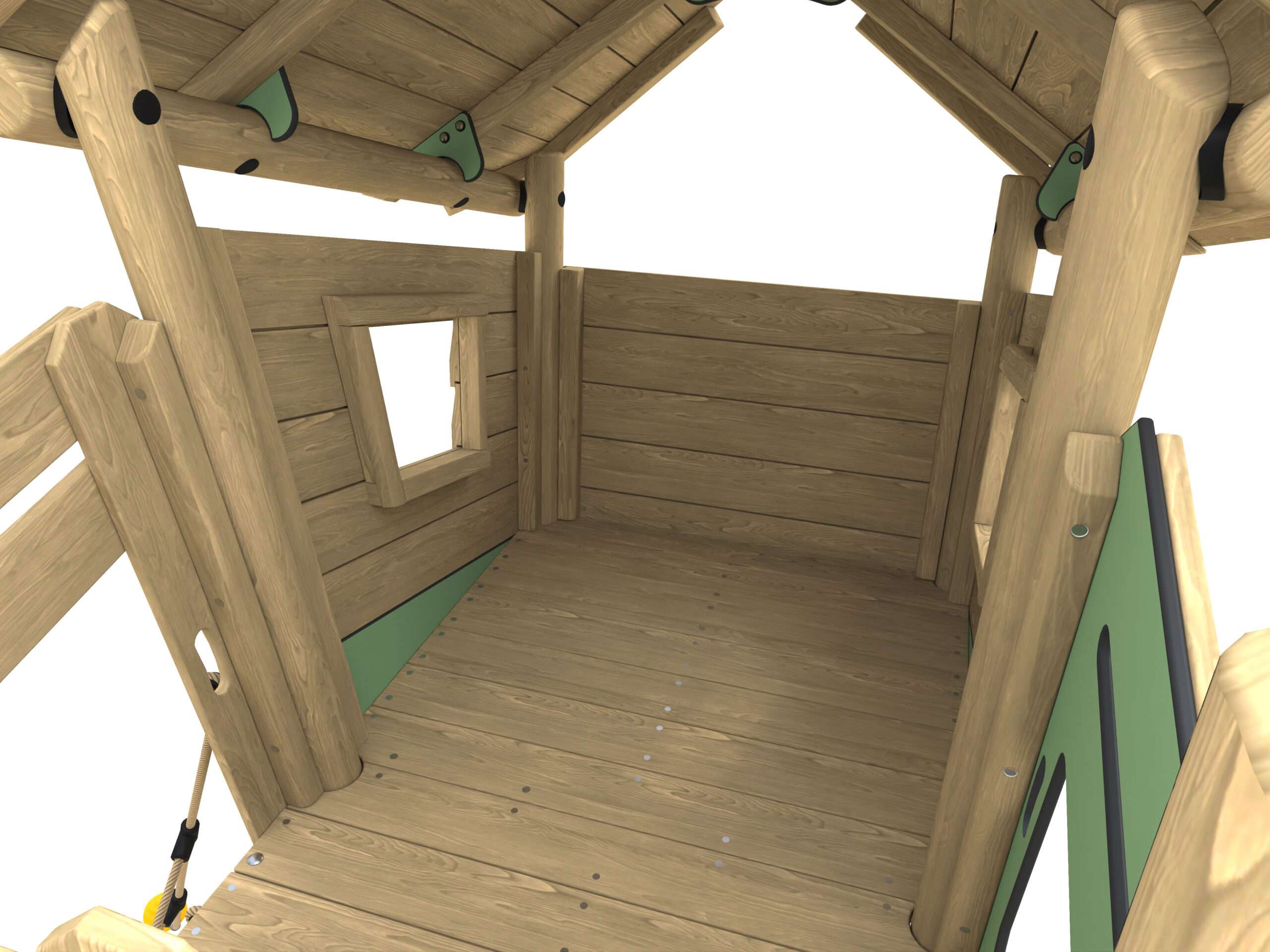 Woodland Den with Slide - Steel Slide 03